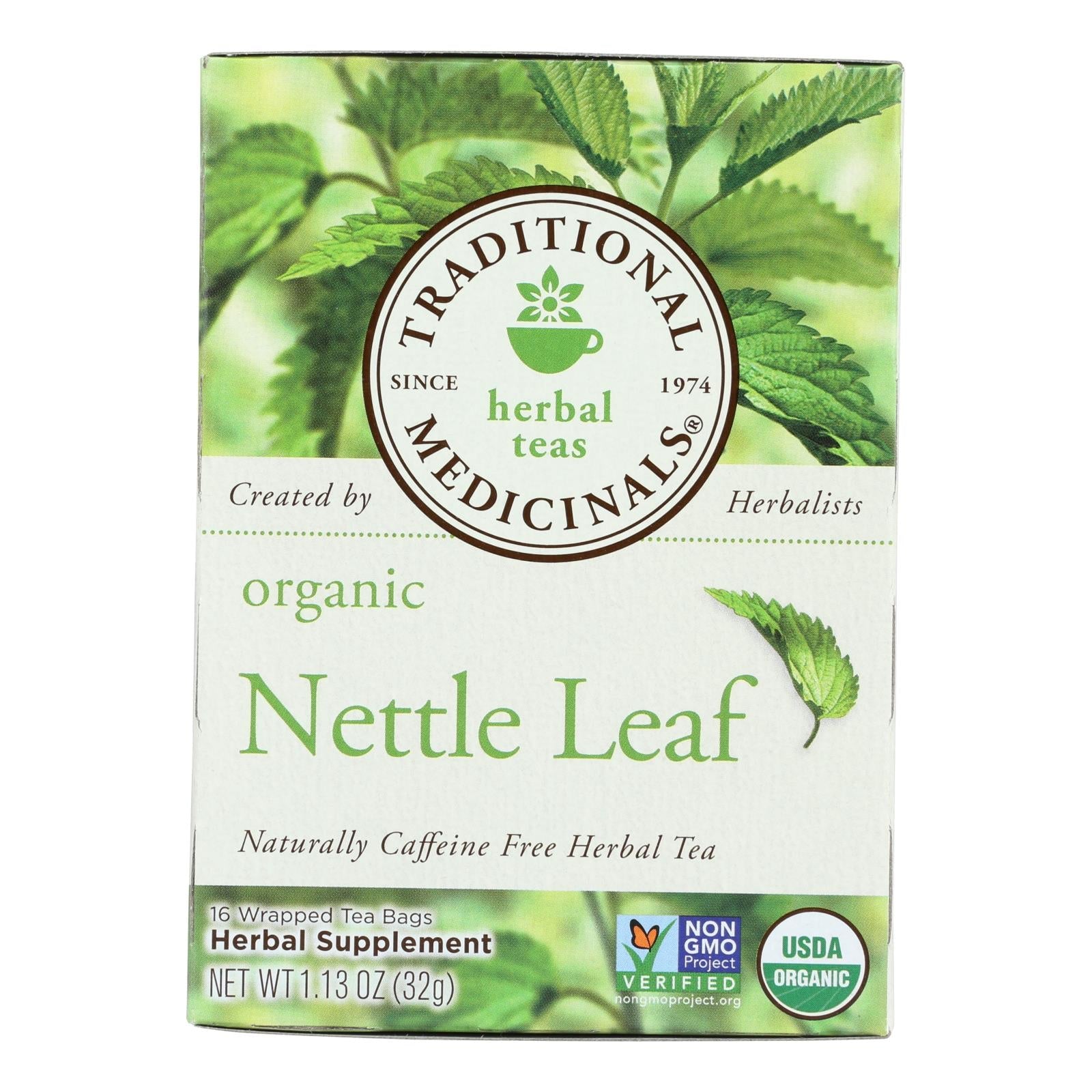 Infusión de hojas de ortiga orgánica de Traditional Medicinals, 6 bolsitas de té x 16 bolsitas