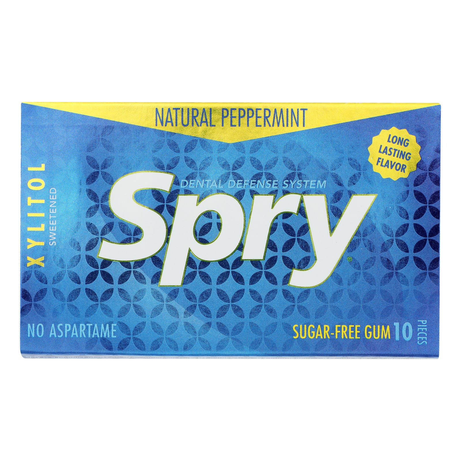 Spry Xylitol Gems: Sabor a menta - Paquete de 20 (10 unidades)