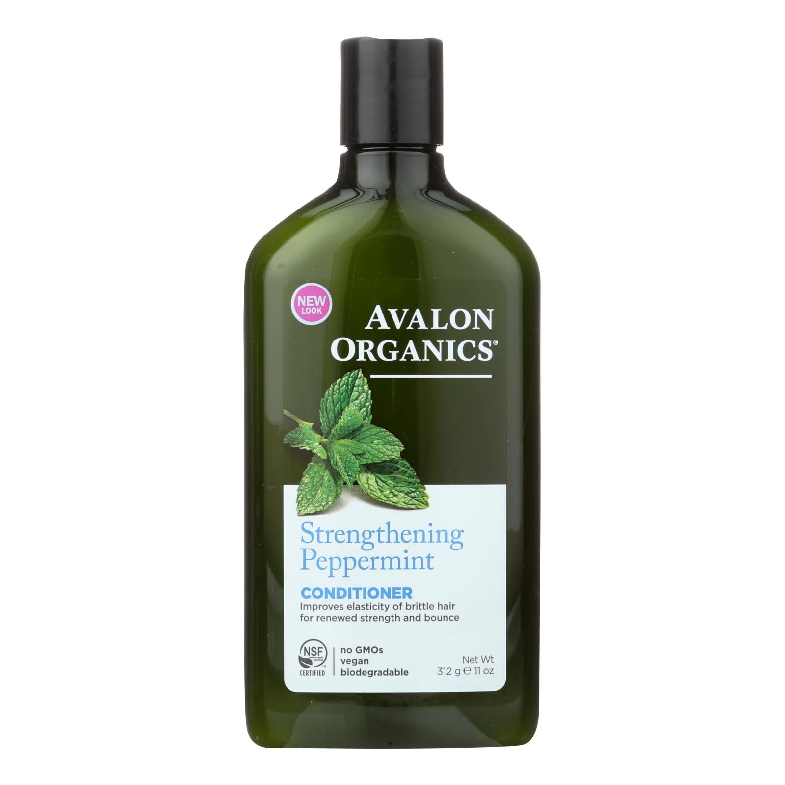 Acondicionador revitalizante Avalon Organics con aceite de babasú y menta, 325 ml