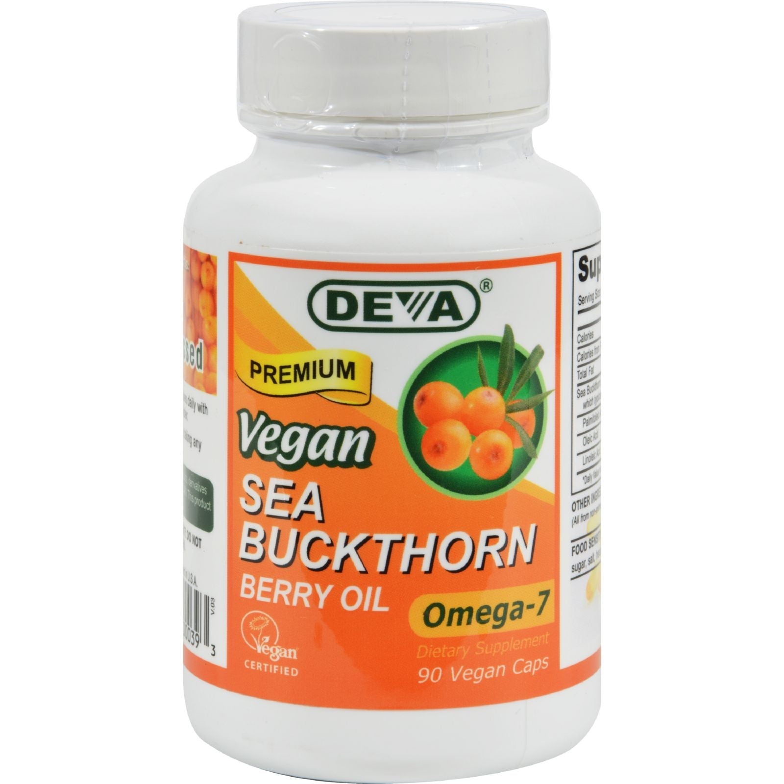 Deva Veg Omega-3 DHA - Omega-3 EPA y DHA veganos (90) Cápsulas blandas veganas