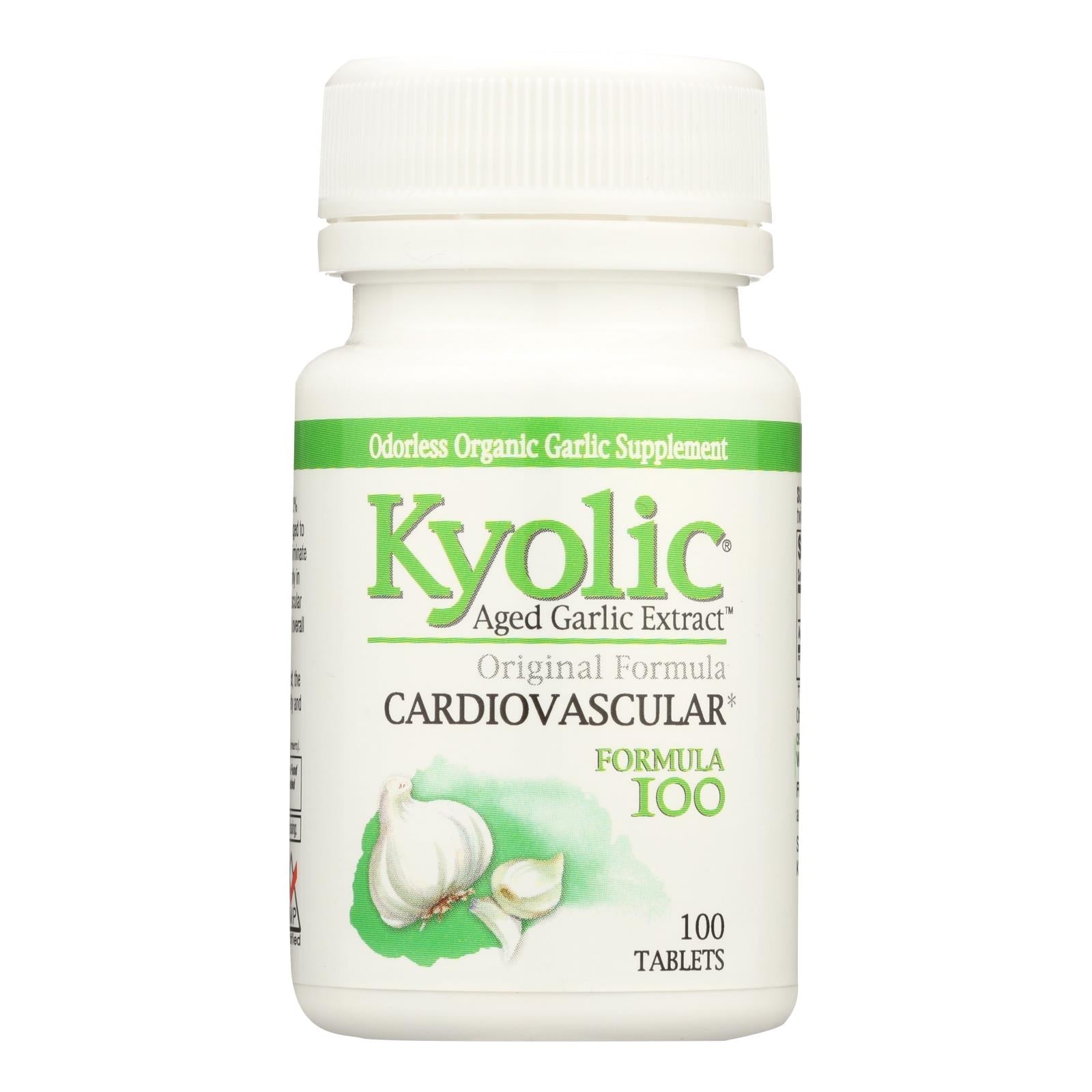 Extracto de ajo añejado Kyolic para la salud cardiovascular (100 comprimidos)