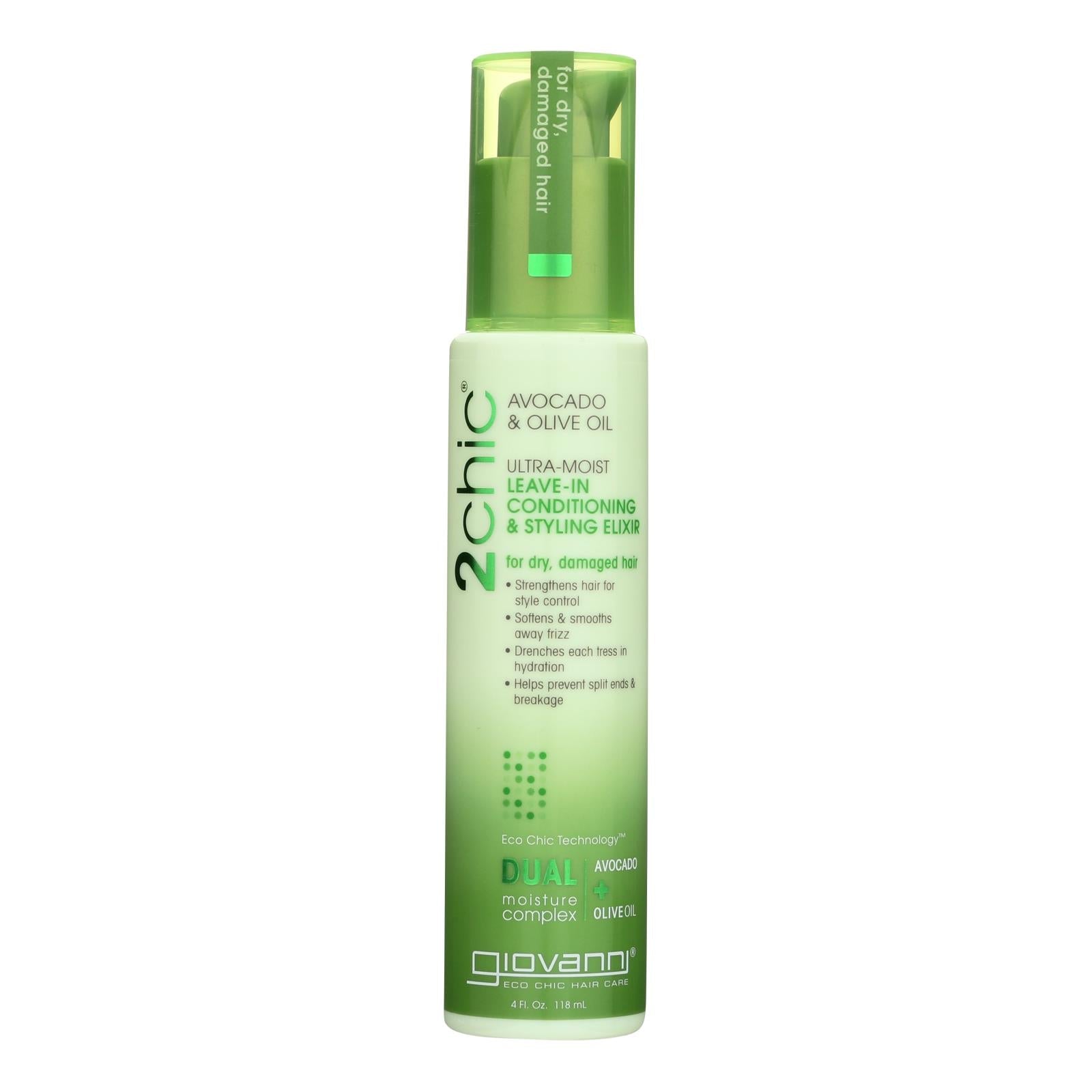 Acondicionador sin enjuague Giovanni 2chic Avocado - 4 oz