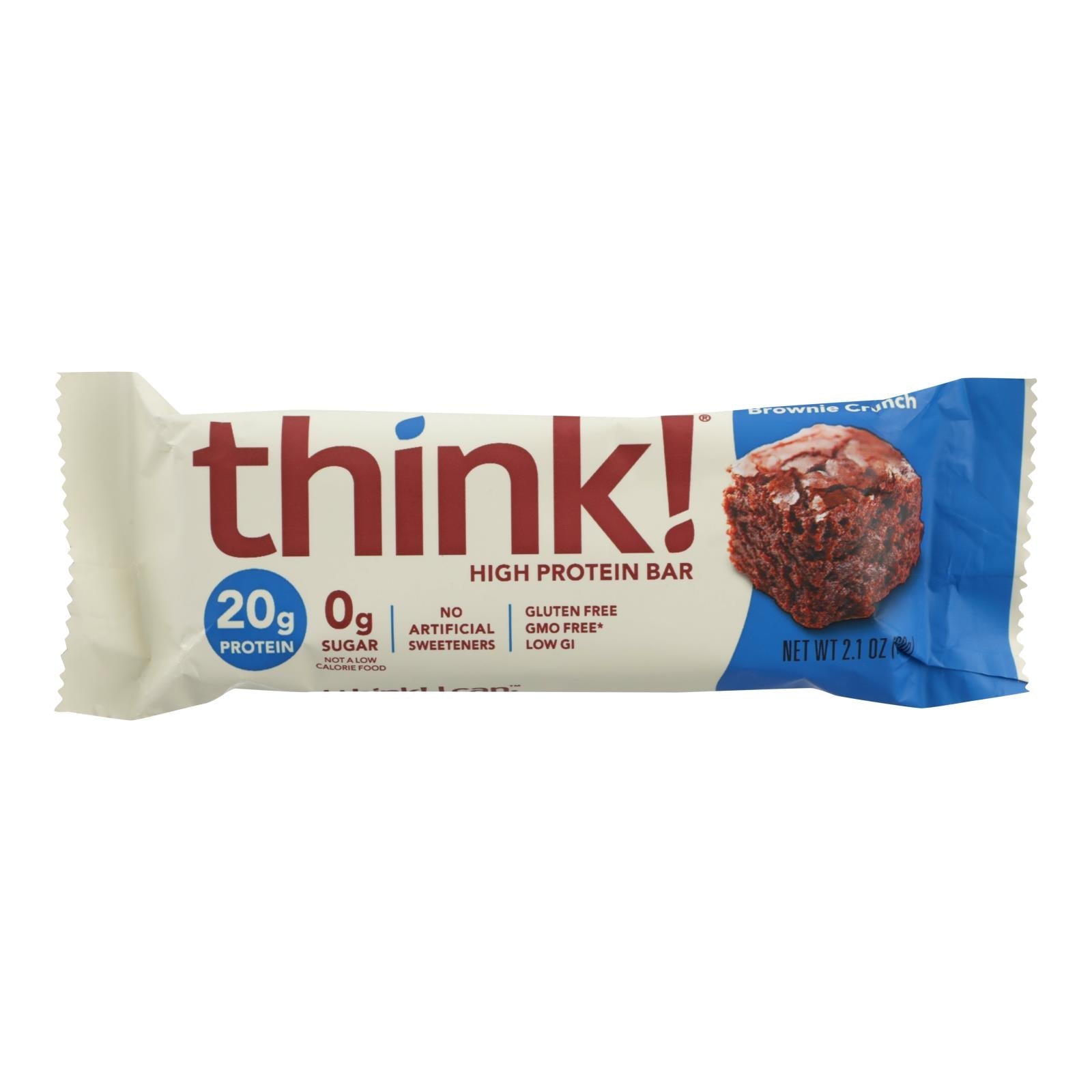 Barra fina Think Products - Brownie Crunch, 58 g (paquete de 10)