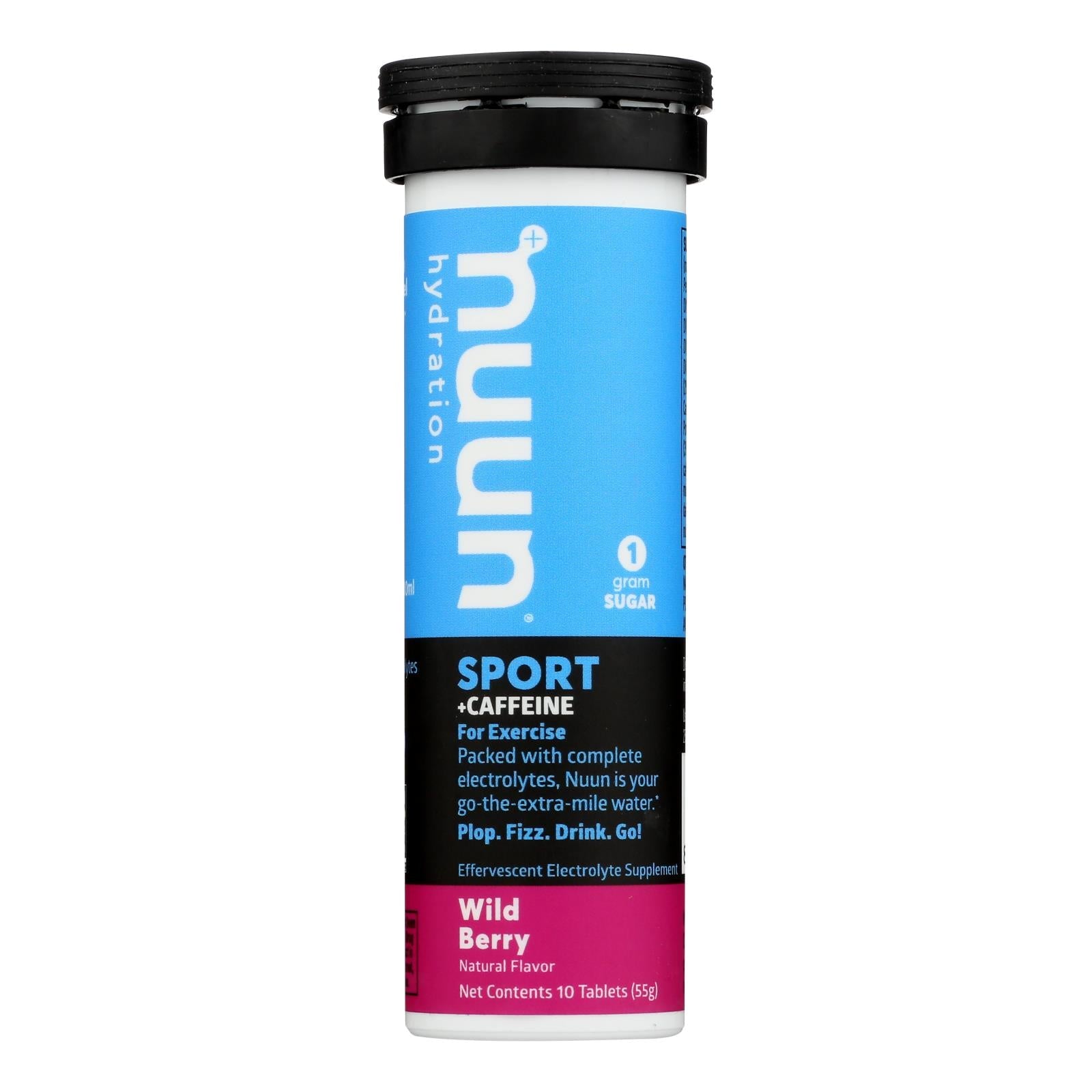 Tabletas hidratantes Nuun Energy con sabor a frutos del bosque (paquete de 8 a 10 tabletas)