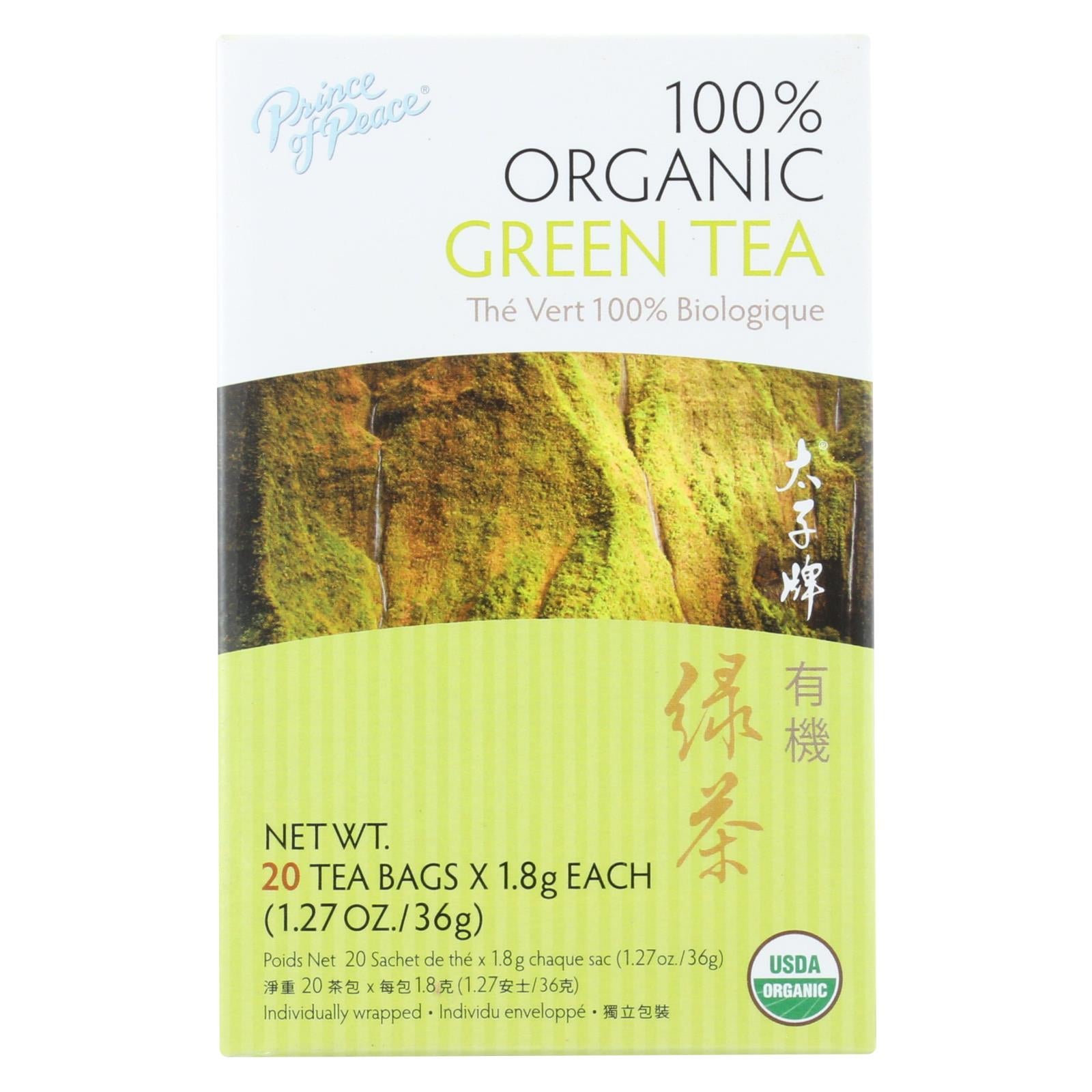 Té verde orgánico Prince Of Peace (paquete de 20)