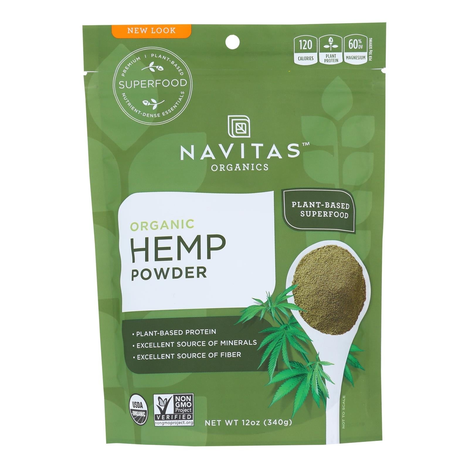 Proteína cruda de cáñamo orgánico Navitas Naturals (paquete de 6) - 12 oz