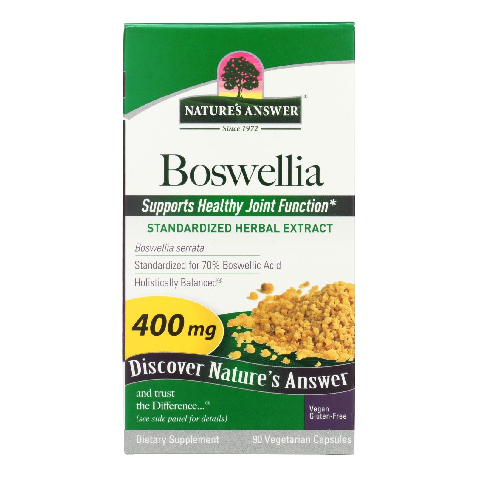 Extracto de Boswellia de Nature's Answer: 90 cápsulas vegetarianas para la salud de las articulaciones 