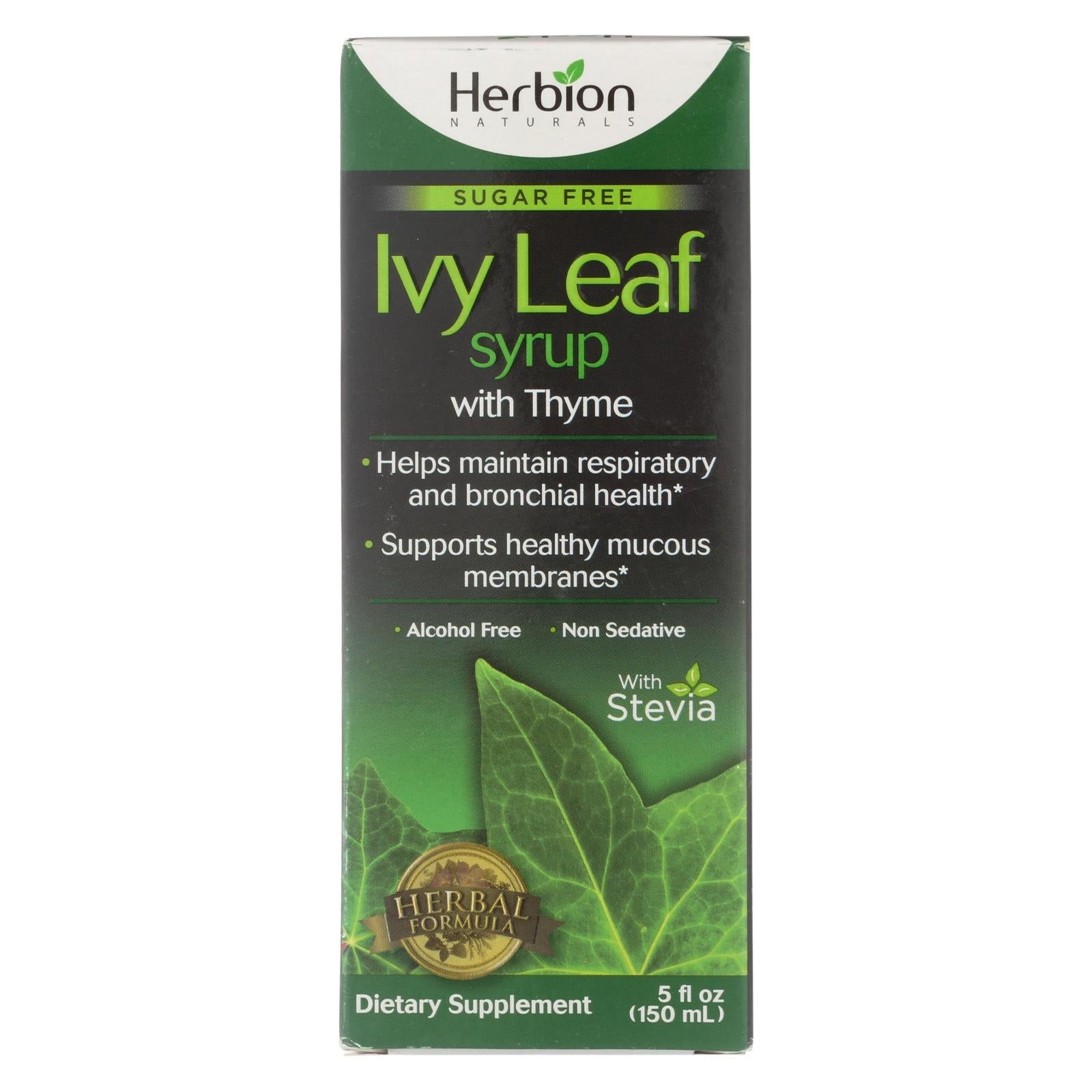 Jarabe de hoja de hiedra y tomillo sin azúcar Herbion Naturals (5 oz)