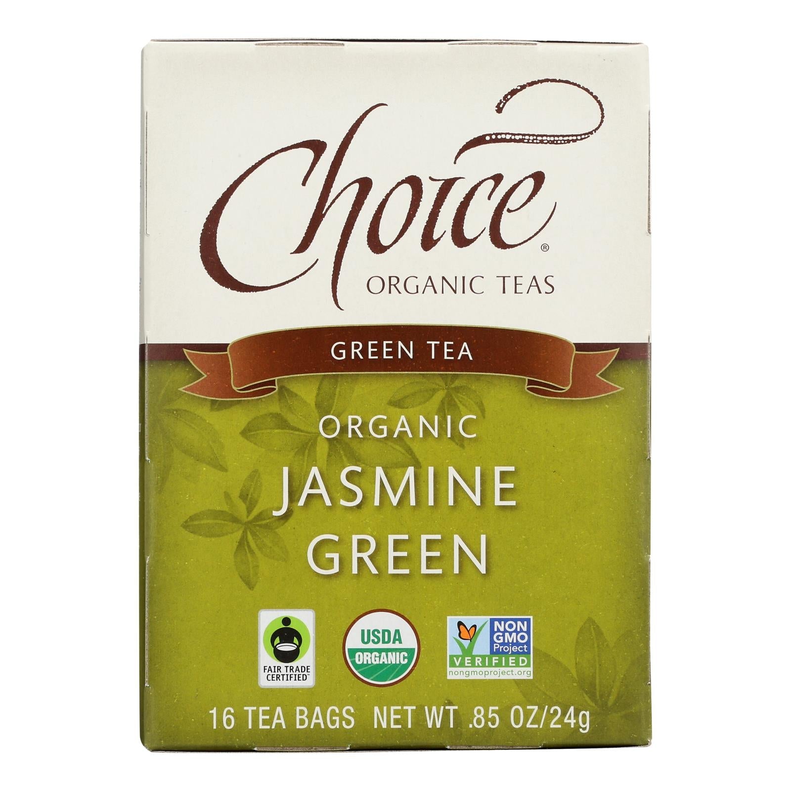 Té verde jazmín de Choice Organic Teas (paquete de 6 - 16 bolsitas)