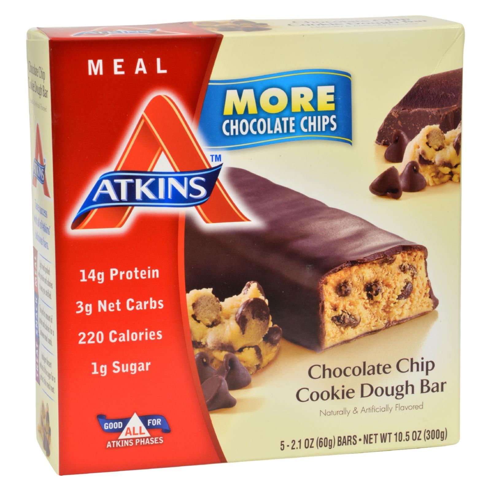 Barras Atkins Advantage (paquete de 5) Masa de galleta con chispas de chocolate
