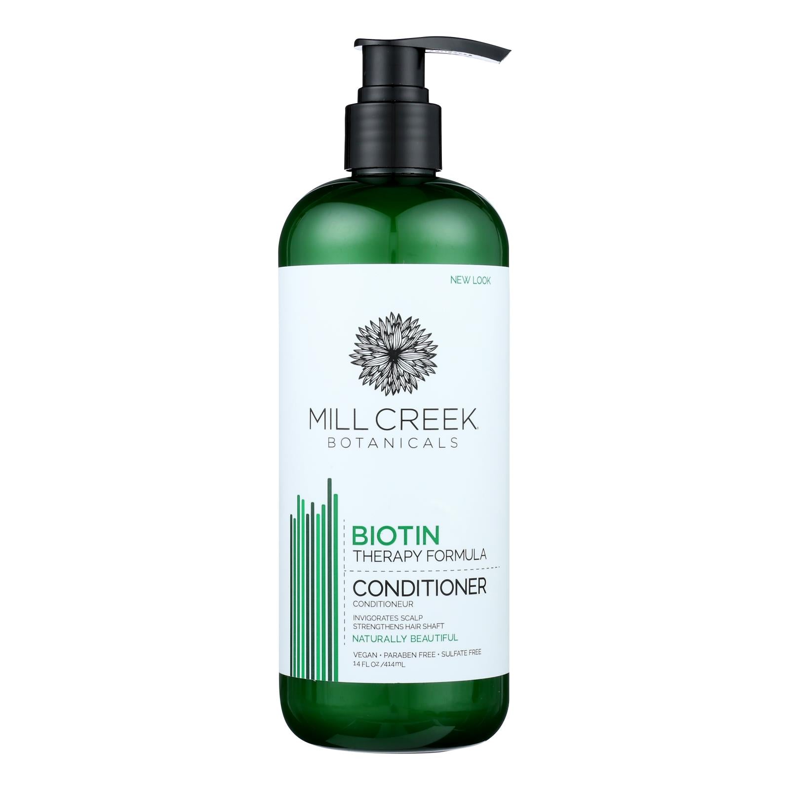 Acondicionador Mill Creek Biotin Therapy 14 onzas líquidas.
