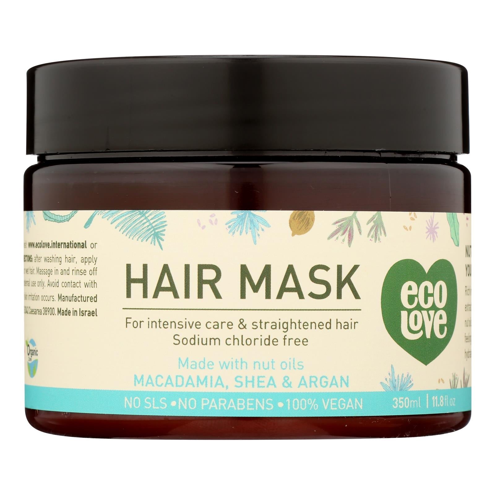 Mascarilla capilar Ecolove, tratamiento fortalecedor con infusión de nutrientes - 11.8 oz.