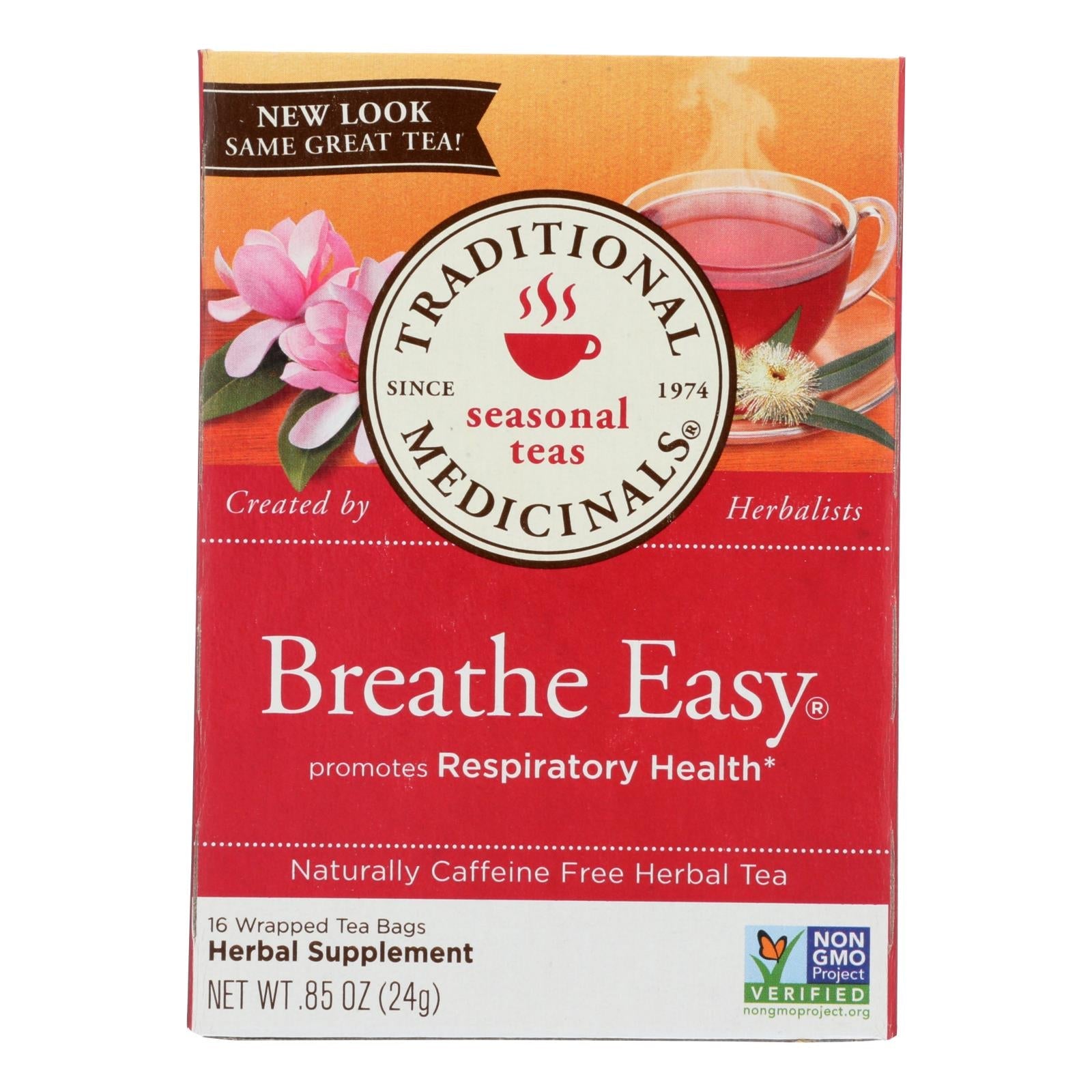 Té de hierbas Breathe Easy de Traditional Medicinals (6 x 16 unidades) 