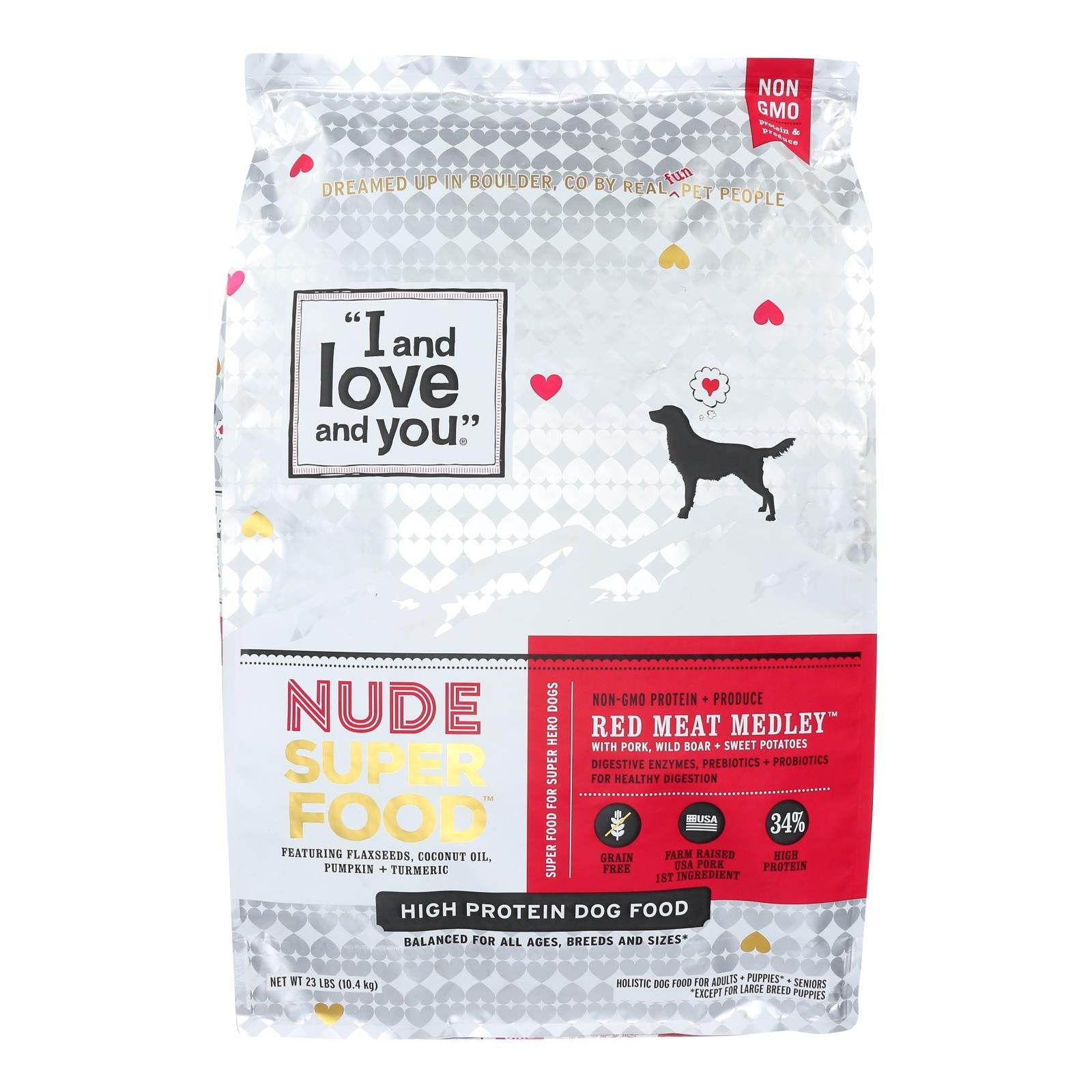 Croquetas para perros "I And Love You" de carne roja (10 kg)