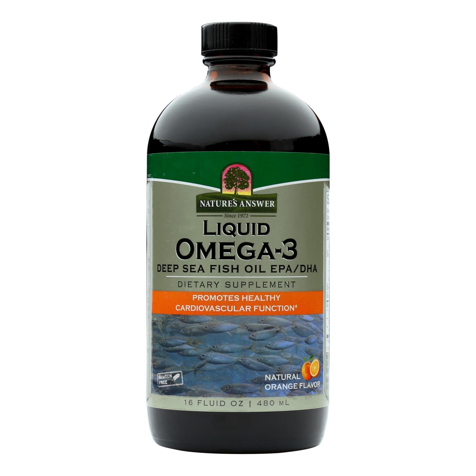 Nature's Answer - Aceite de pescado Omega-3, 16 onzas líquidas.