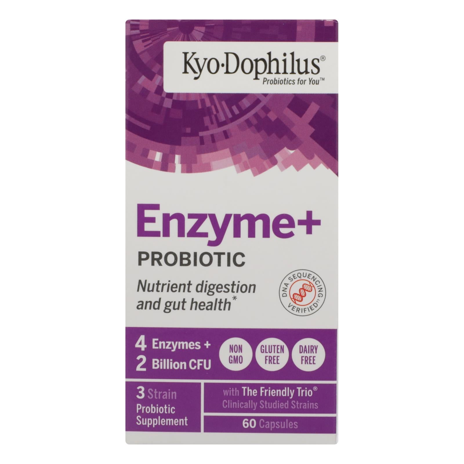 Kyolic Kyo-dophilus con enzimas para una mejor digestión (60 cápsulas) 