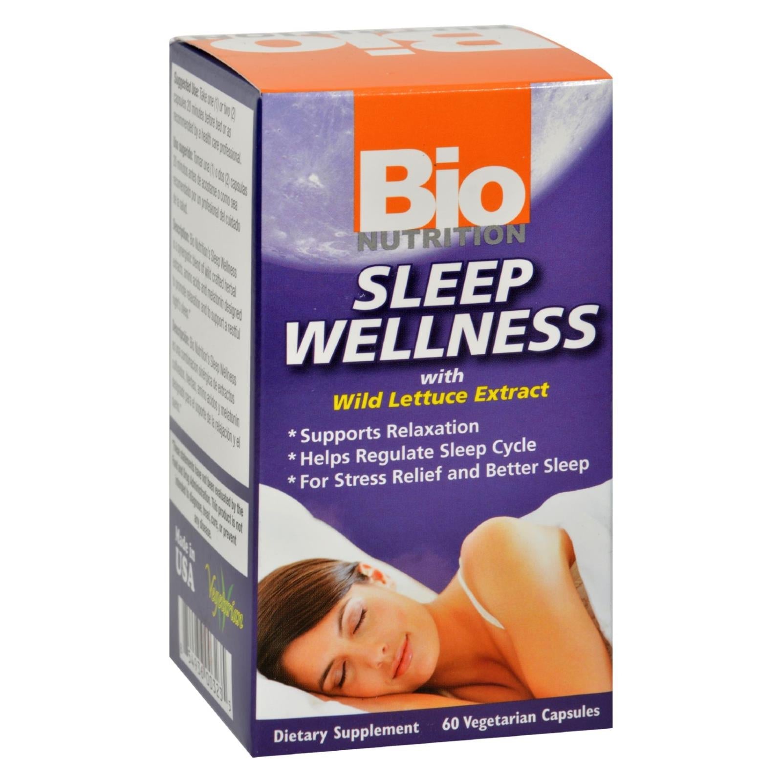 Suplemento Bio Nutrition para el bienestar del sueño (60 cápsulas)