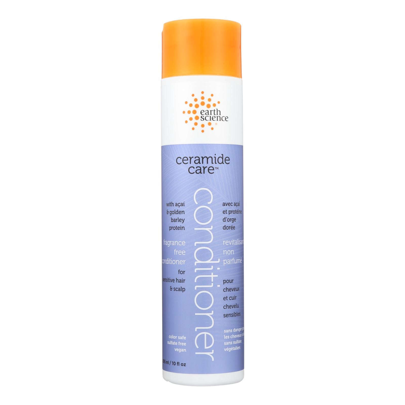 Acondicionador sin fragancia Earth Science Ceramide Care, 10 onzas líquidas