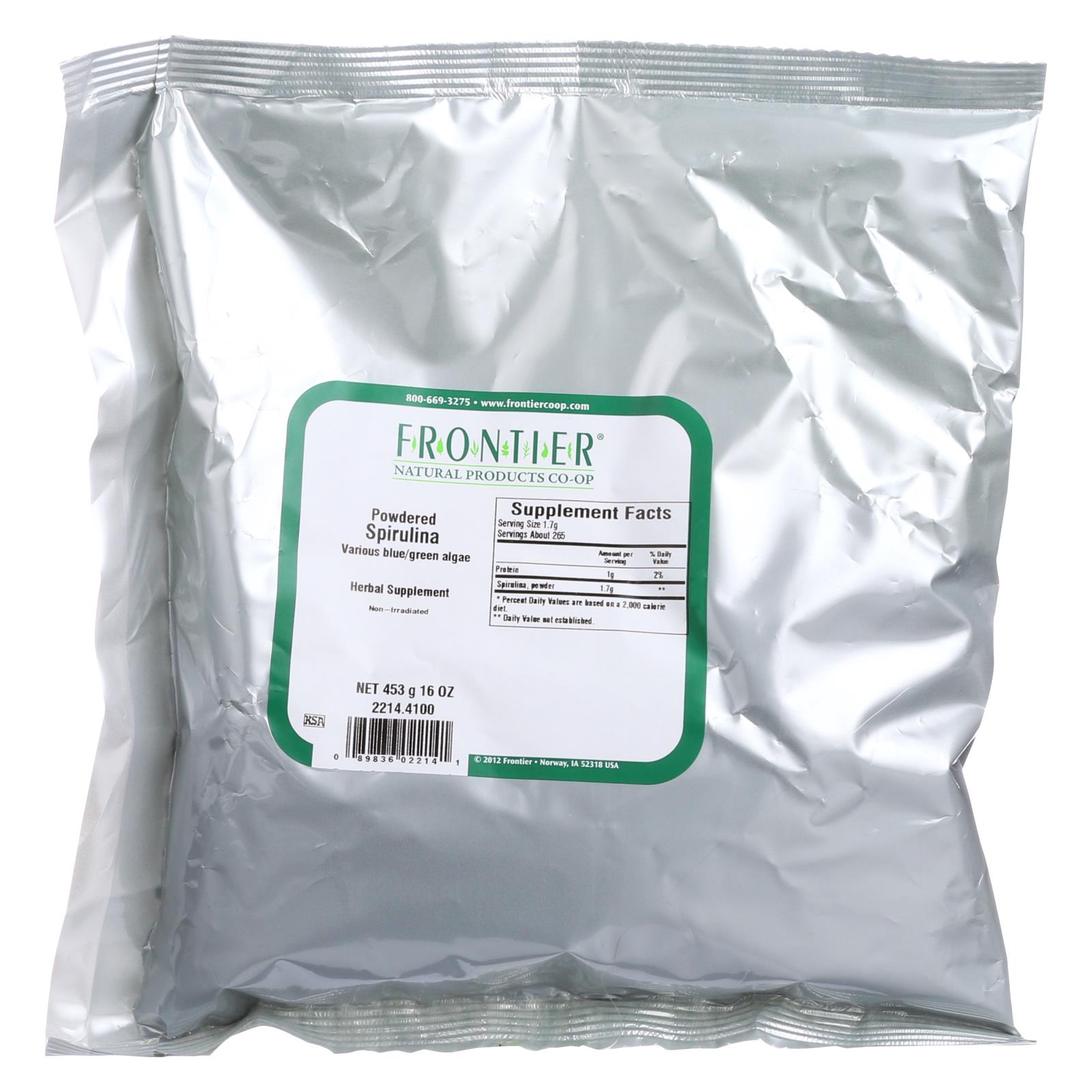 Polvo de espirulina de Frontier Herbs 