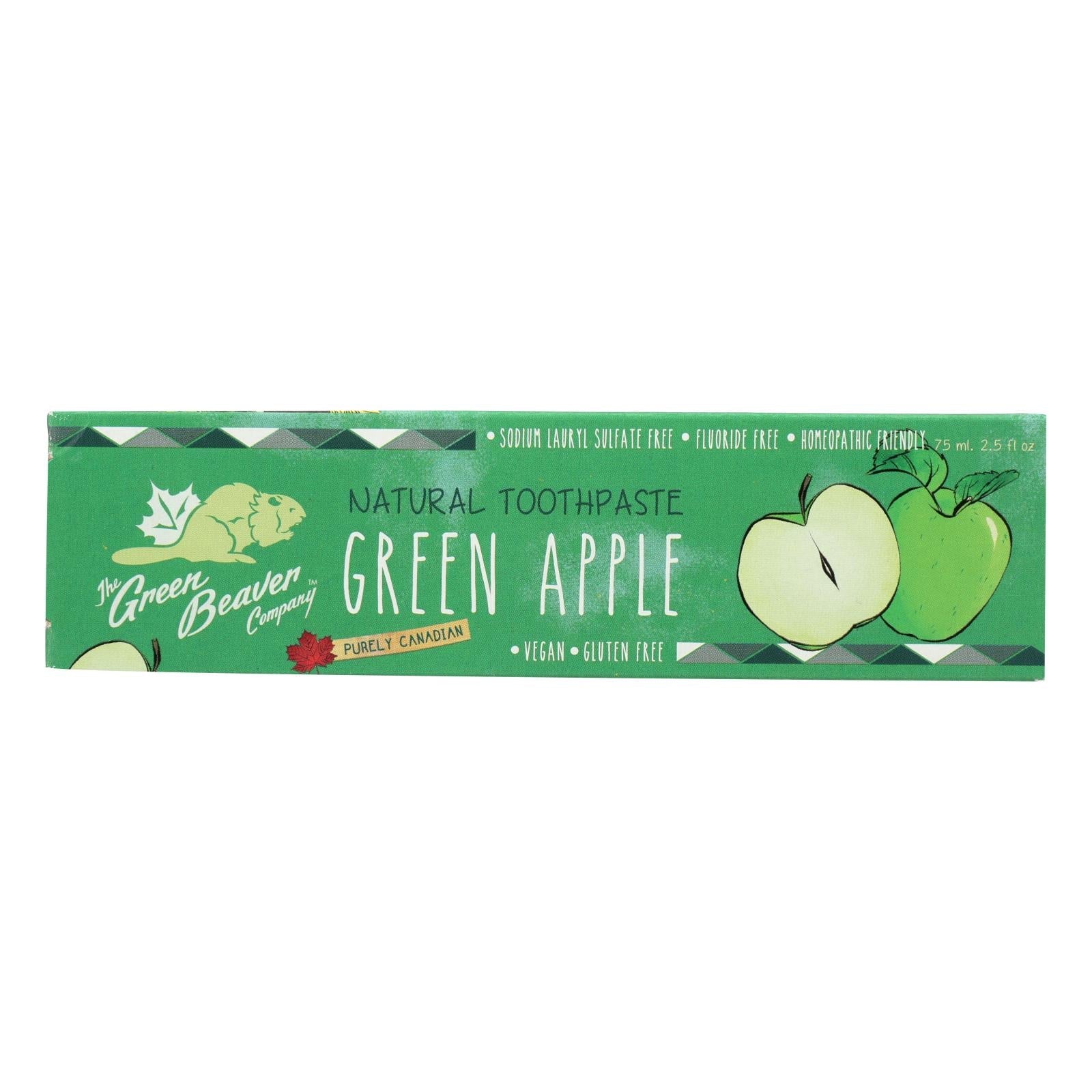Pasta dental sin flúor Green Beaver Green Apple (75 ml)