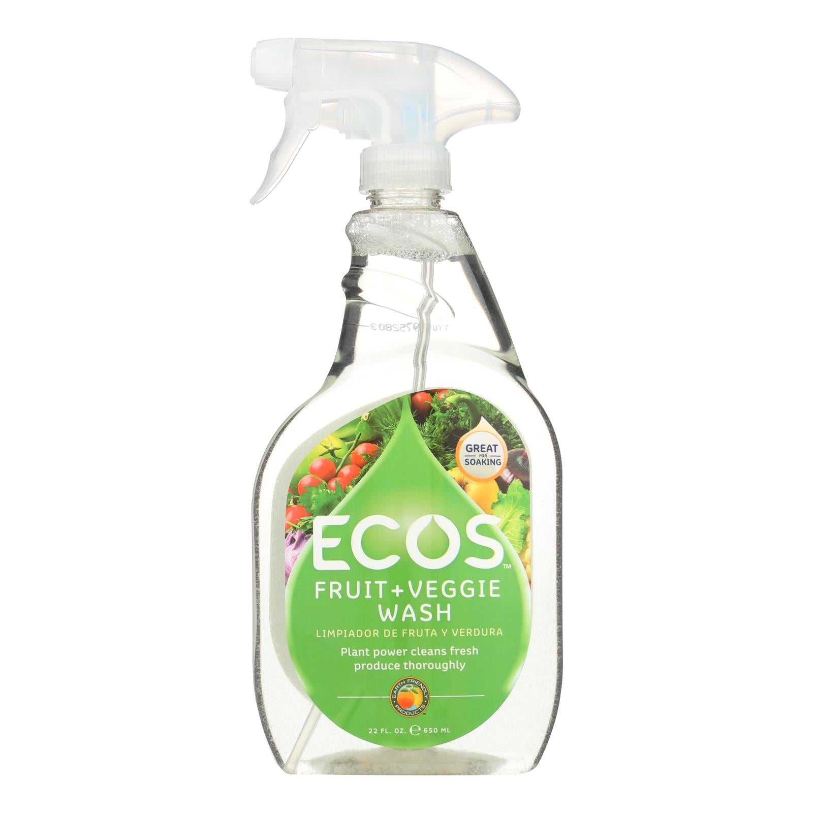 Lavado de frutas y verduras ecológico: limpie productos de forma segura (paquete de 6 - 22 onzas líquidas)