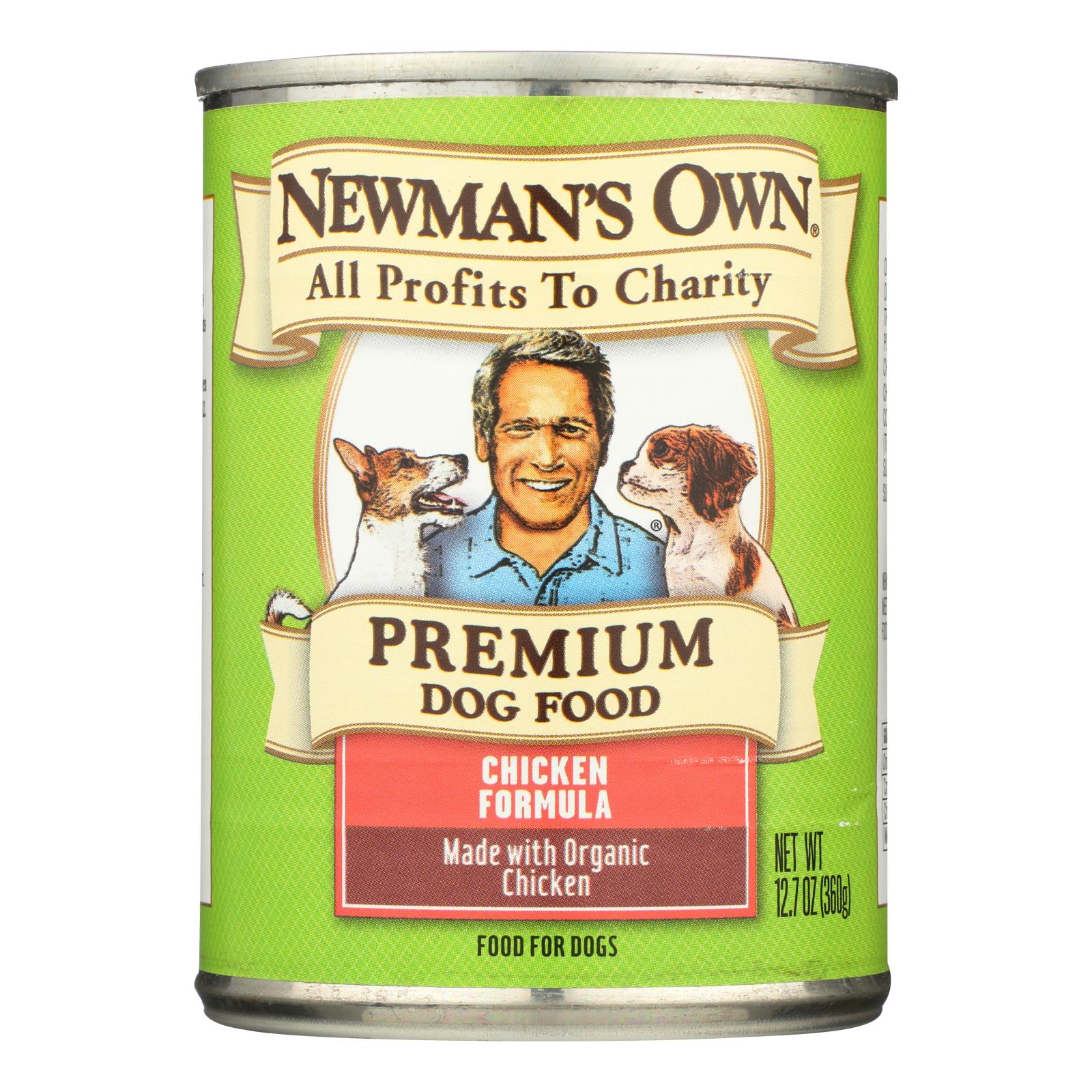 Alimento orgánico para perros Newman's Own con pollo - Lata de 355 g (paquete de 12)