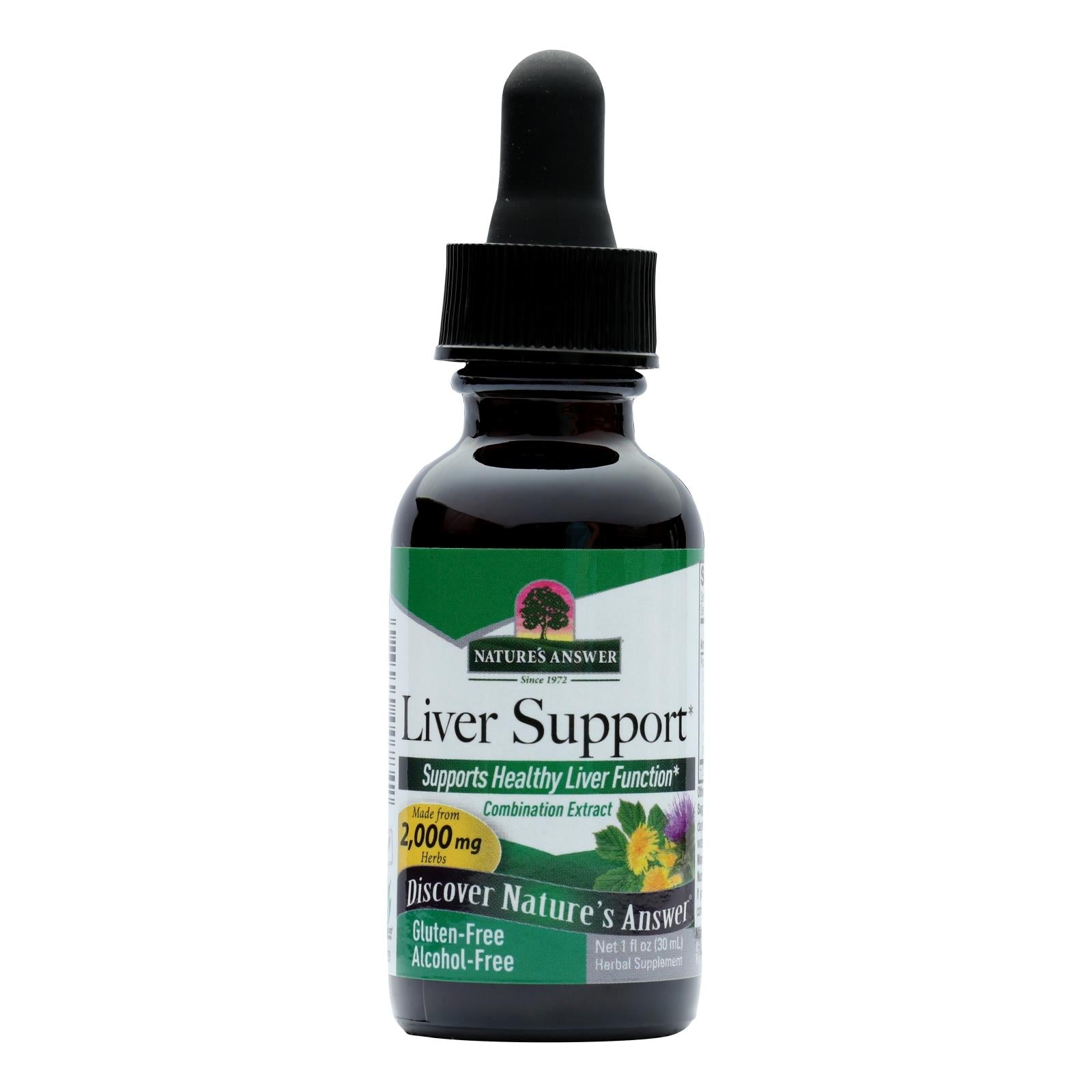 Nature's Answer Liver Support (1 onza líquida) - Suplemento herbal sin alcohol