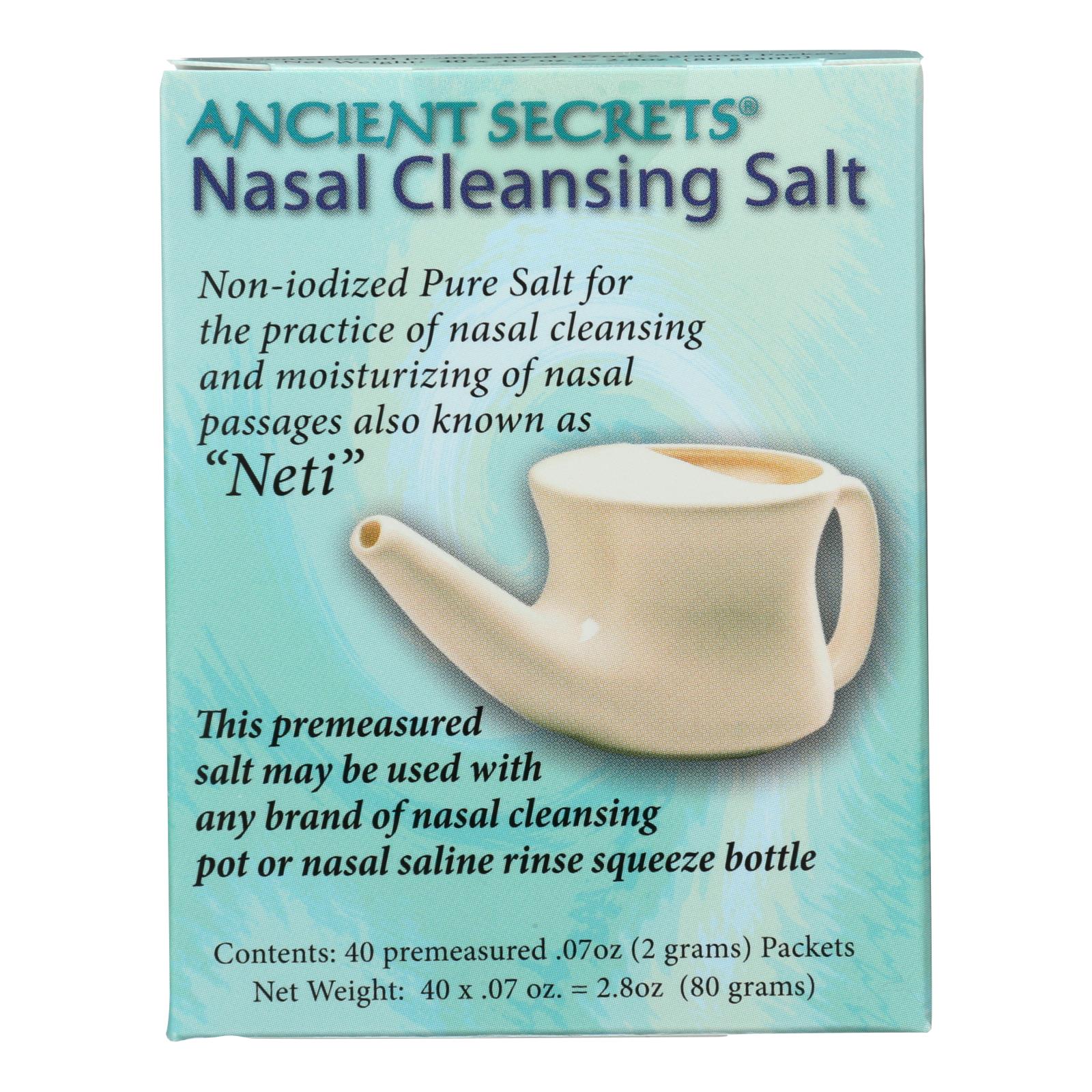 Sobres de sales para irrigación nasal Ancient Secrets (40 unidades)