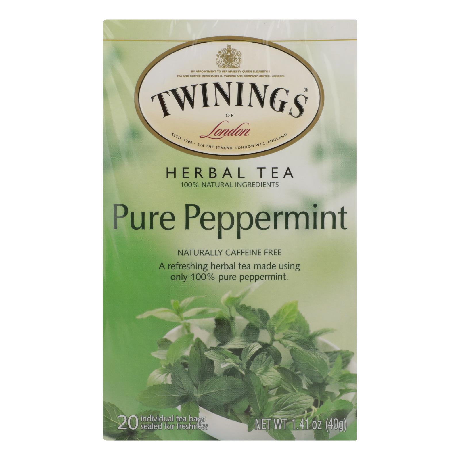 Té de menta puro Twinings Jacksons of Piccadilly (paquete de 6 - 20 bolsitas)