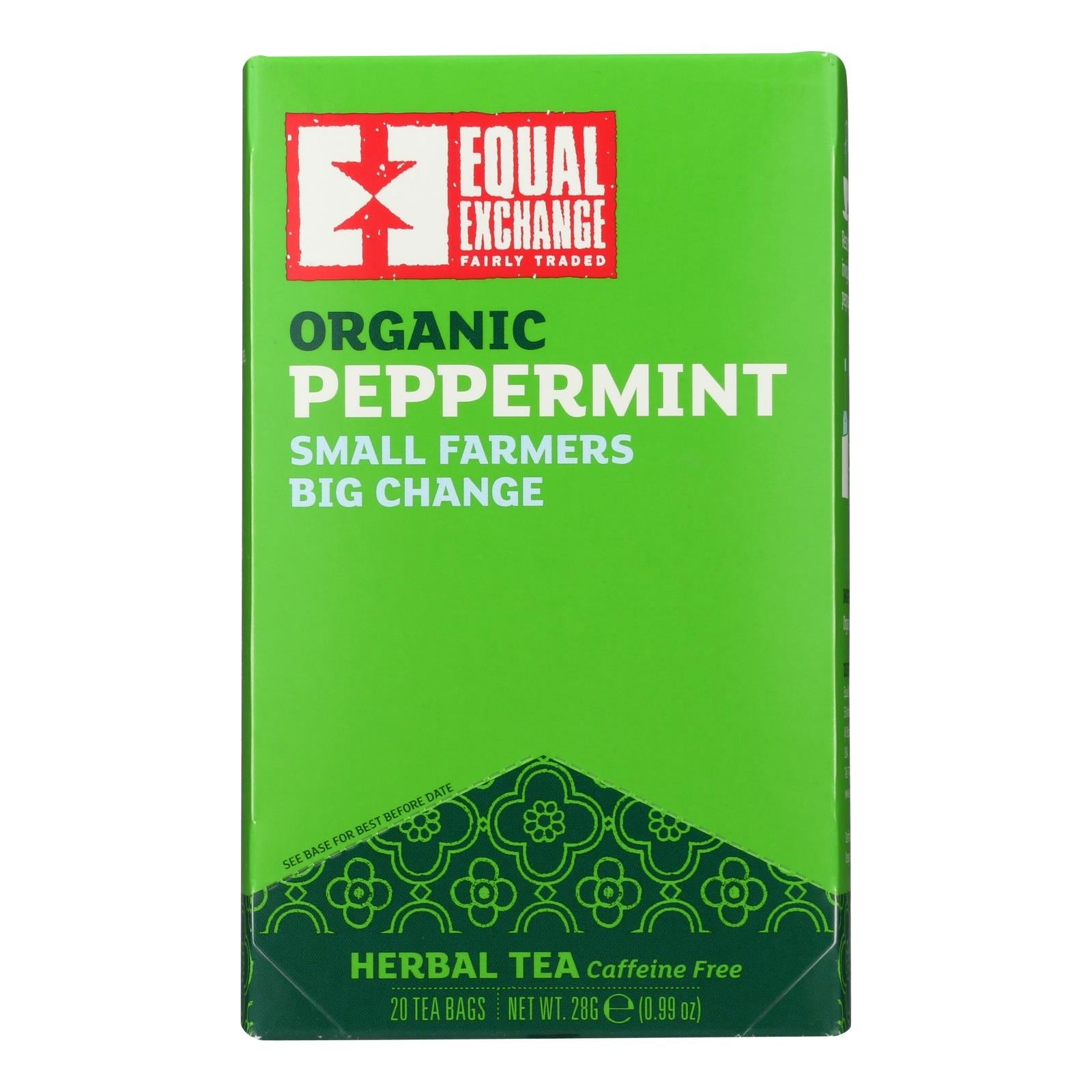 Té de menta orgánico Equal Exchange | Paquete de 6 bolsitas de té (20 bolsitas)