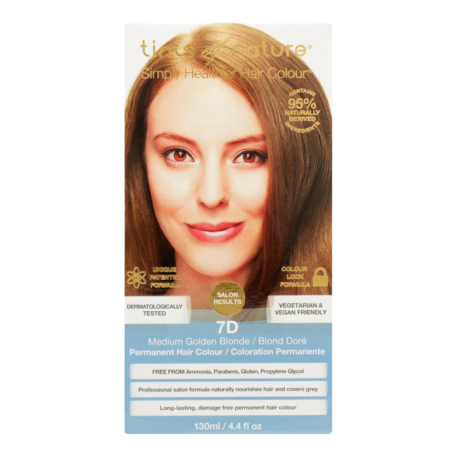Tints Of Nature Rubio Dorado Medio 4.4 FL OZ Tinte Permanente para el Cabello