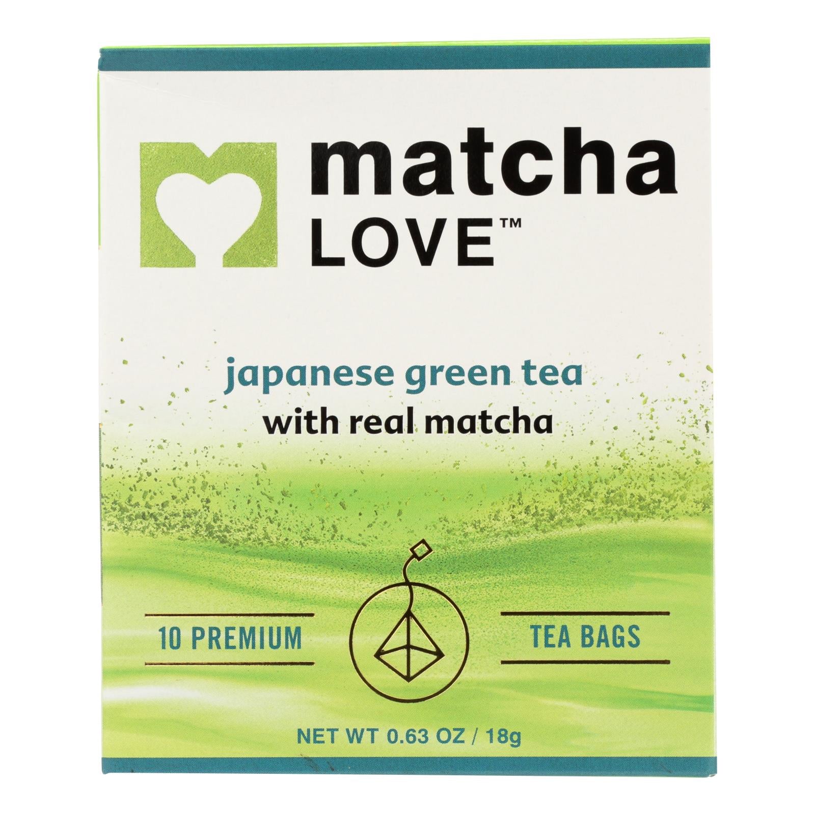 Matcha Love Green Tea Traditional Flavor Tea Bags (Pack of 6 - 10 ct)