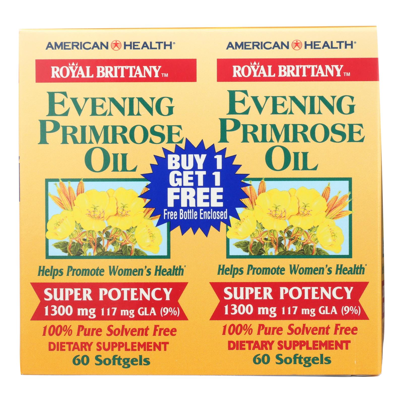 Aceite de onagra 1300 mg | 60+60 cápsulas blandas | American Health