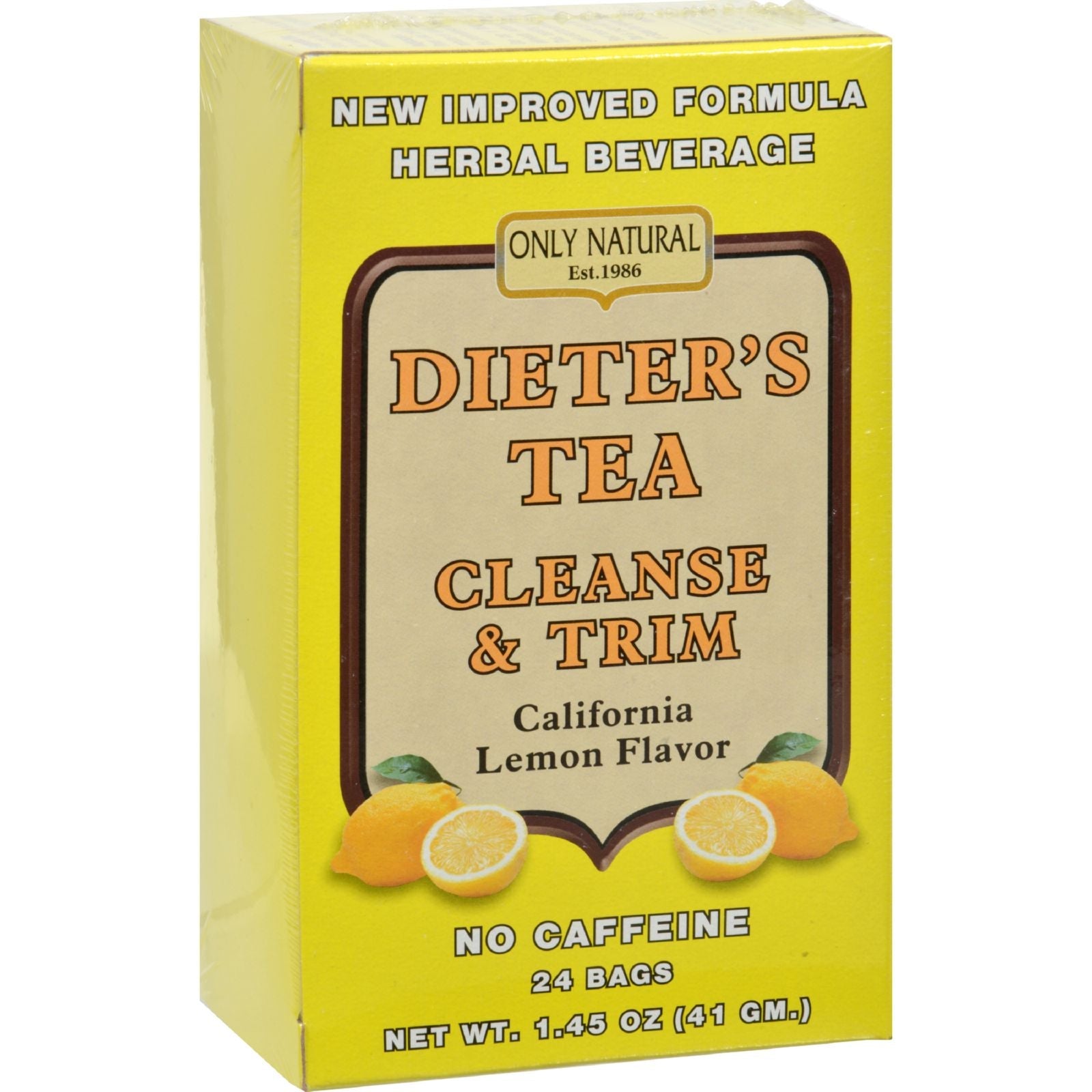 Té de limpieza dietético natural Only Natural - Paquete de 24 (Limón)