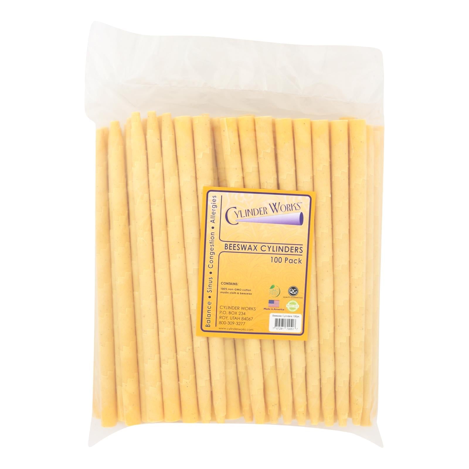 Cilindros de cera de abejas (paquete de 100)