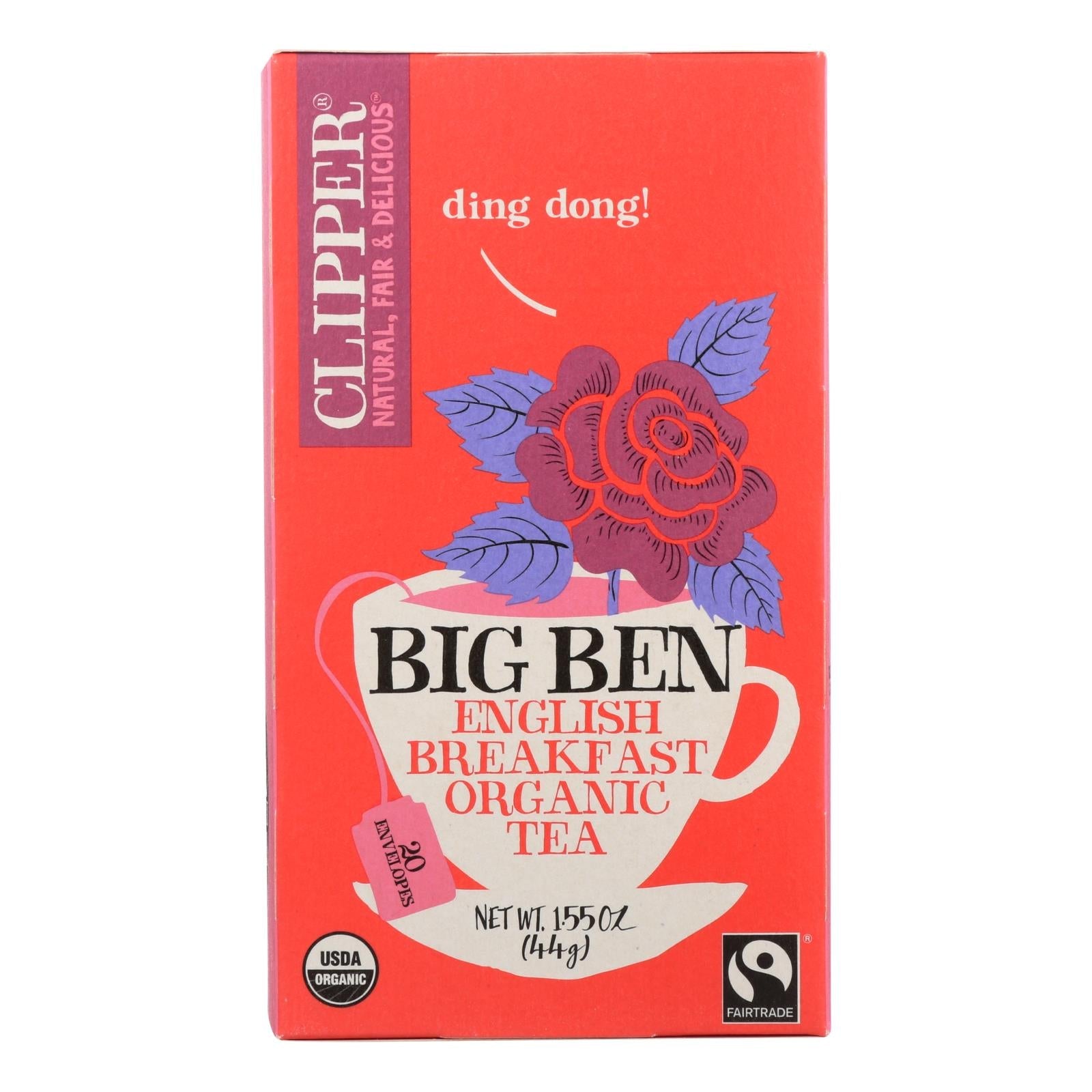 Té orgánico Big Ben Premium para relajarse y dormir, paquete de 6 x 20 bolsitas de té