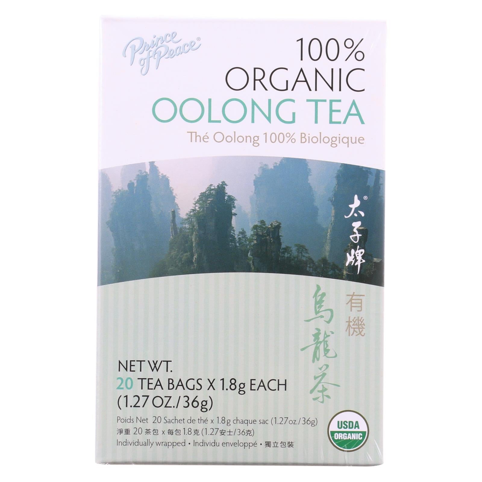 Té oolong orgánico Prince of Peace, 20 unidades