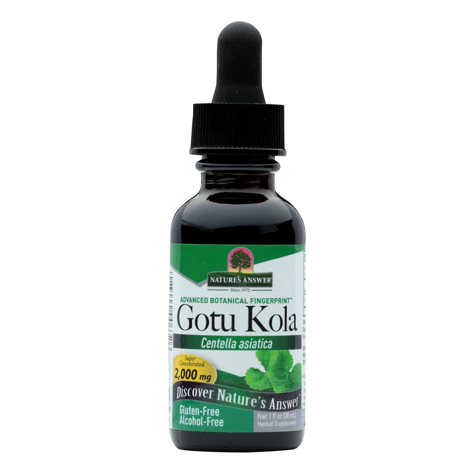 Extracto de centella asiática sin alcohol de Nature's Answer, 30 ml 
