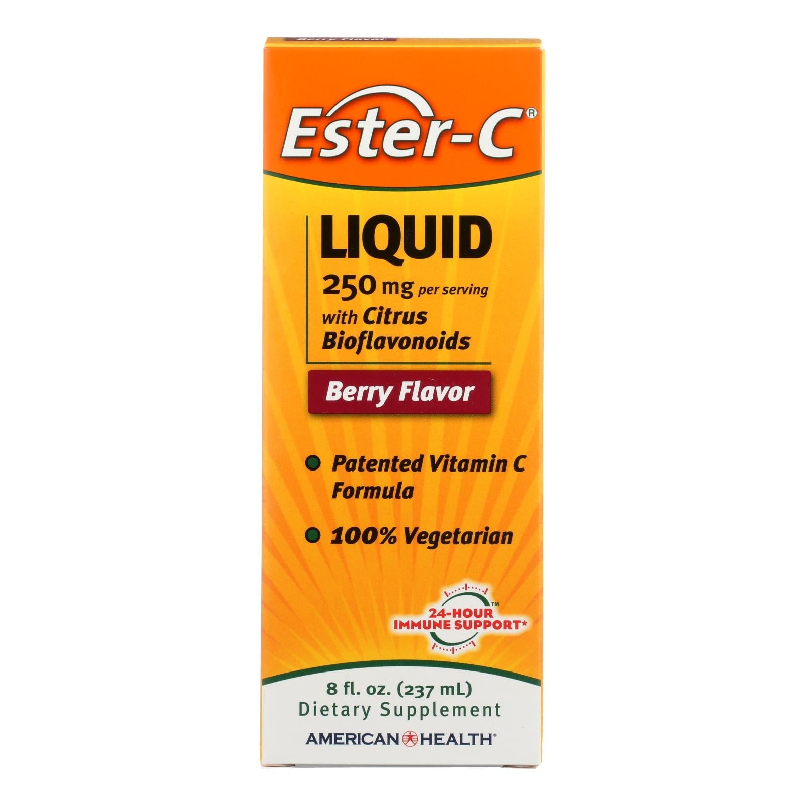 Ester-C de American Health con bioflavonoides cítricos - 250 mg, 8 oz. Refuerzo inmunitario