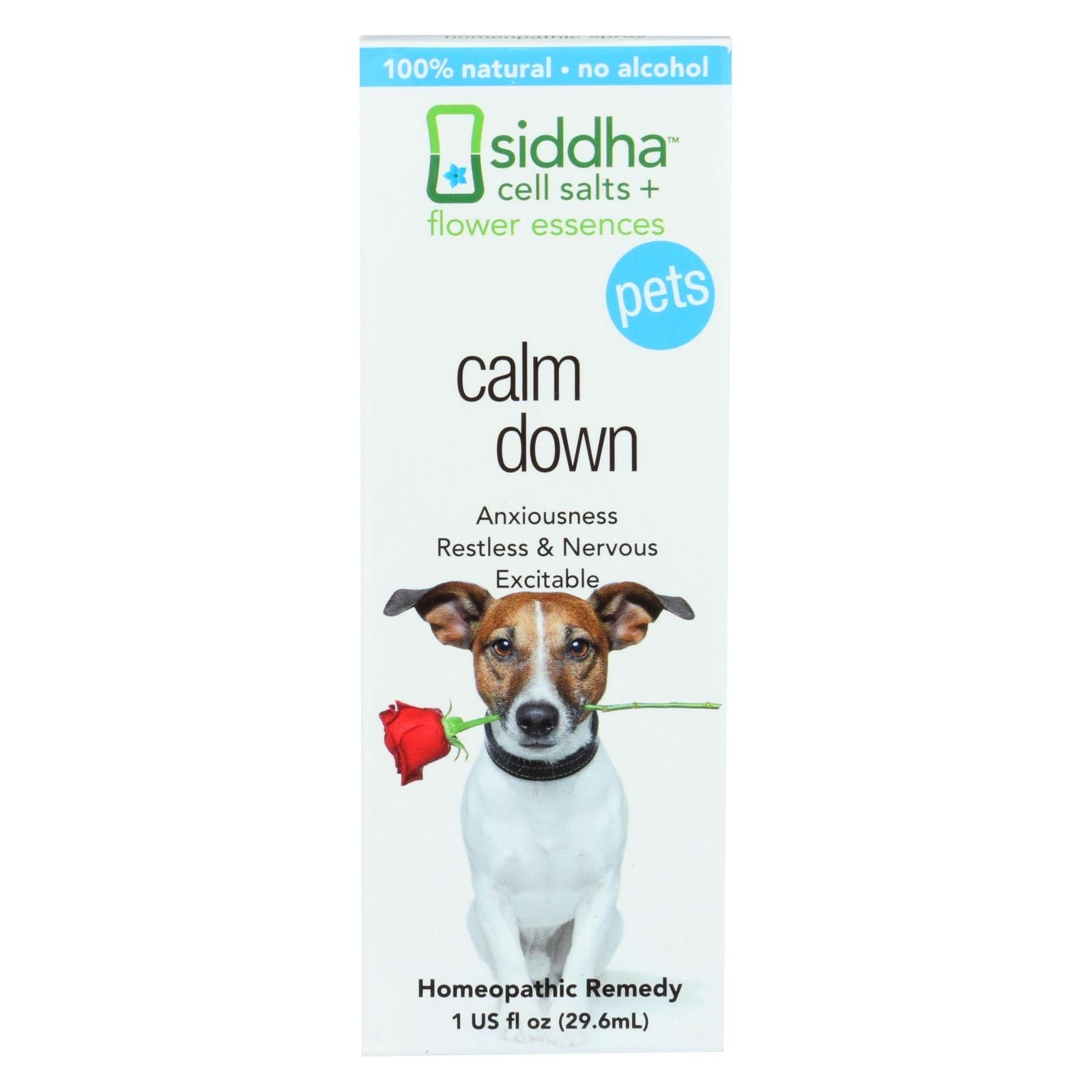 Esencias florales Siddha para calmar a las mascotas - 1 onza líquida 