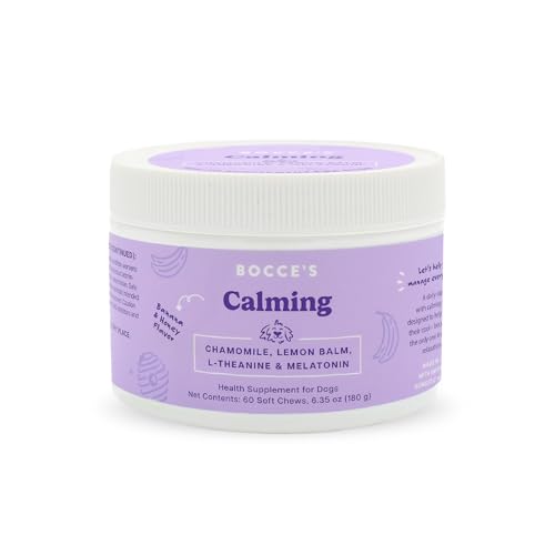 Suplemento calmante para perros Bocce's Bakery, 170 g (paquete de 12) - Golosinas para aliviar la ansiedad