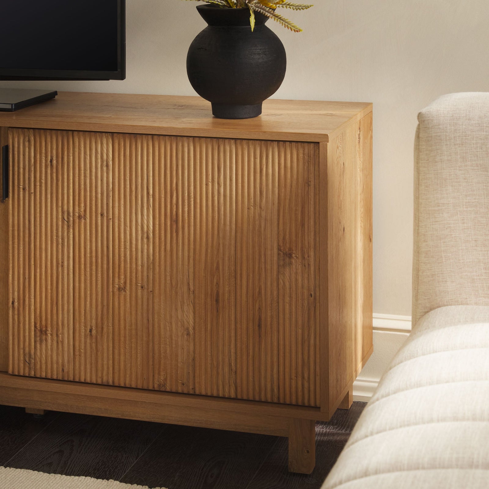 Mueble de TV moderno con chimenea eléctrica independiente de 70