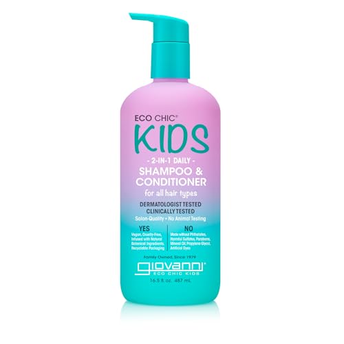 Champú y acondicionador 2 en 1 Giovanni Kids, 16.5 onzas líquidas