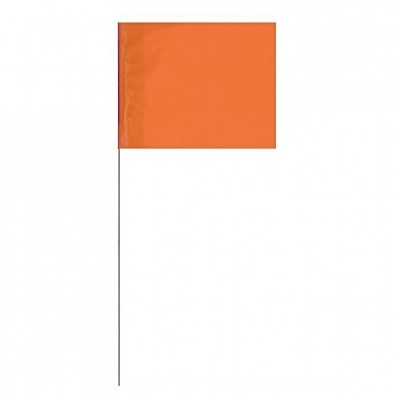 Keson STK21GO Glo-Orange Stake Flags 2 1-2  X  3 1-2 X 21" Staff (Bundle Of 100)