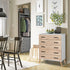 Cómoda Eli de 5 cajones, estilo moderno de mediados de siglo, de Better Home Products, en blanco y roble natural