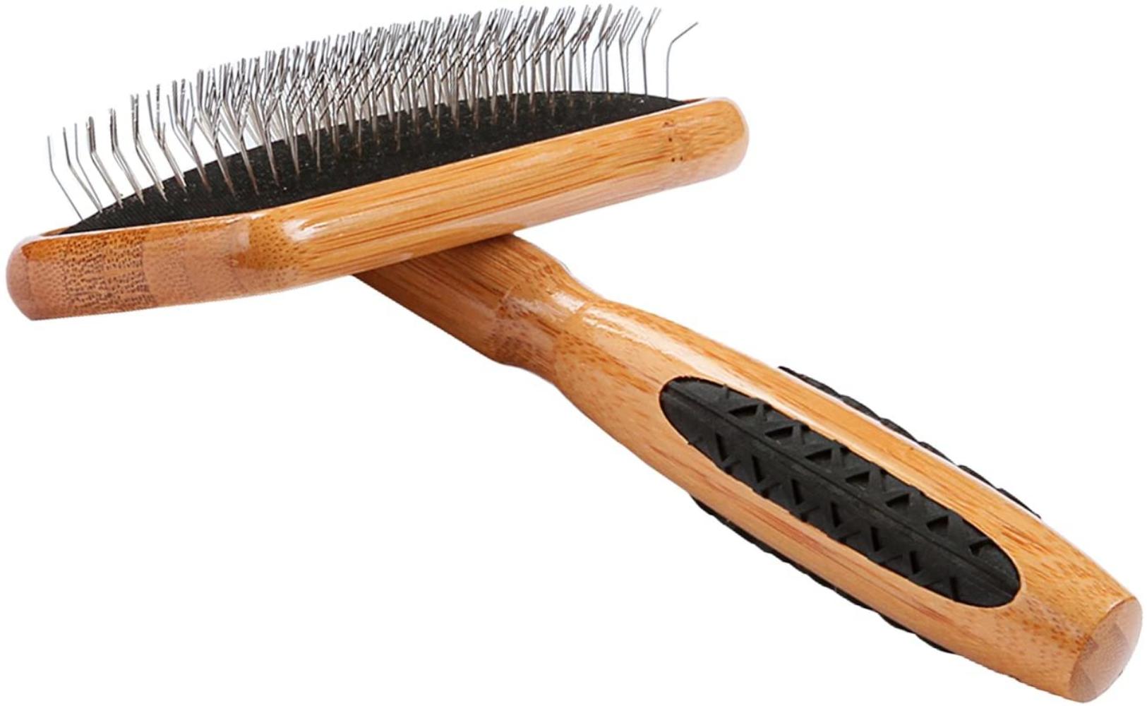 Cepillo desenredante para el cuidado de mascotas Bass Brushes para razas grandes con pelo largo
