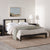 Cama Yasmina con plataforma de madera maciza y paneles de ratán (tamaño Queen o King)