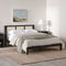 Cama Yasmina con plataforma de madera maciza y paneles de ratán (tamaño Queen o King)