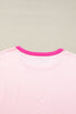 Long Sleeve Crew Neck T-Shirt with Rainbow Sleeves