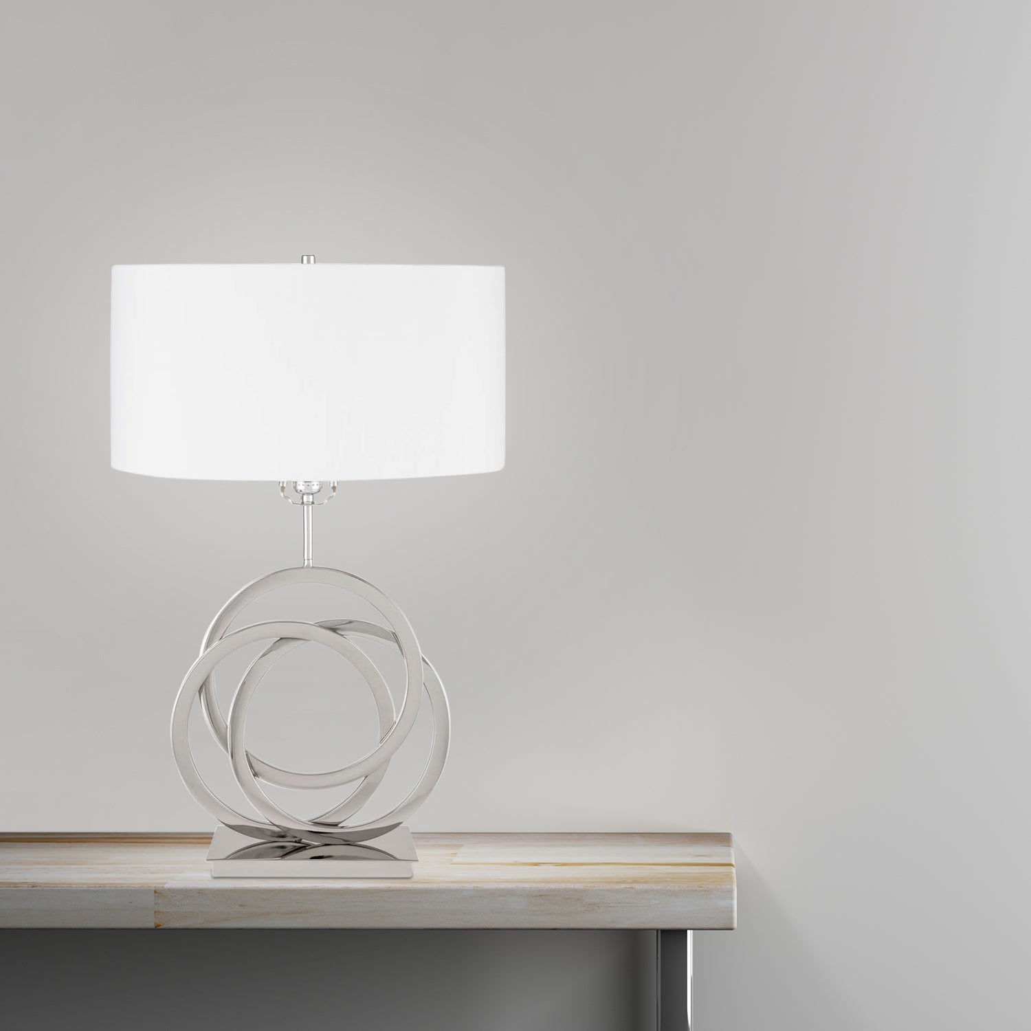 Lámpara de mesa LED Origami // Cromada